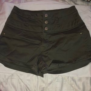 Charlotte Russe olive green high waisted shorts
